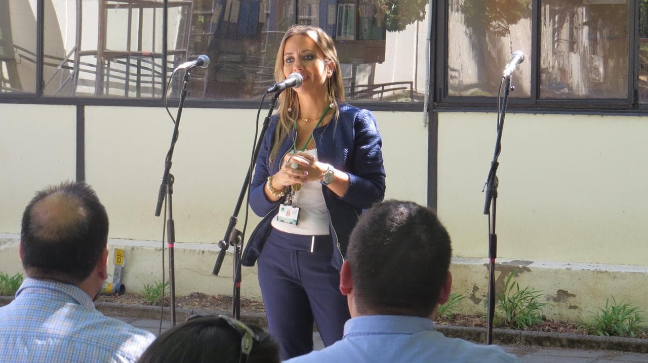 La presidenta de Sintachs, Rocío Lobos, participó como expositora en el encuentro organizado por el Sindicato N°1 de la Universidad de Concepción por el Día Internacional de la Mujer, con la charla "La mujer de hoy con valores de ayer".